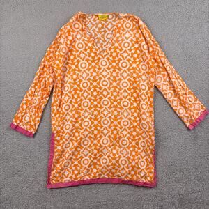 Roberta Roller Rabbit Top Womens Small Shirt Blouse Long Sleeve Tunic Freymann